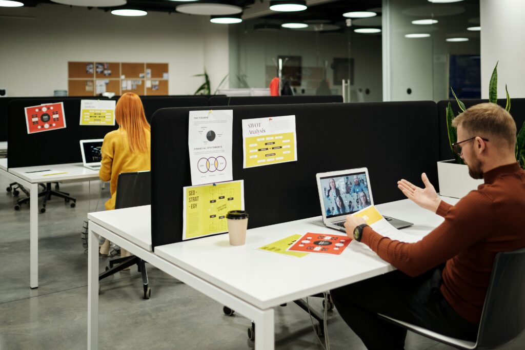 People working in the office.